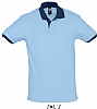 Polo Prince Sols - Color Azul Celeste/Azul Marino